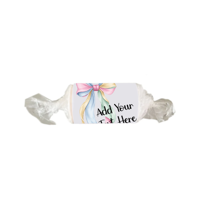 Personalised Chocolate Party Favours and Love Heart Rolls - Pastel Mix Bow