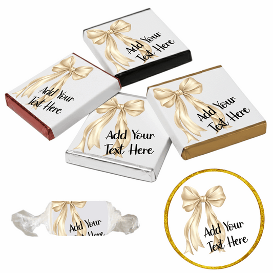 Personalised Chocolate Party Favours and Love Heart Rolls - Champagne Bow
