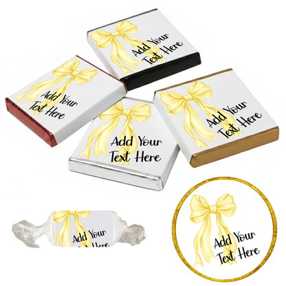 Personalised Chocolate Party Favours and Love Heart Rolls - Lemon Bow