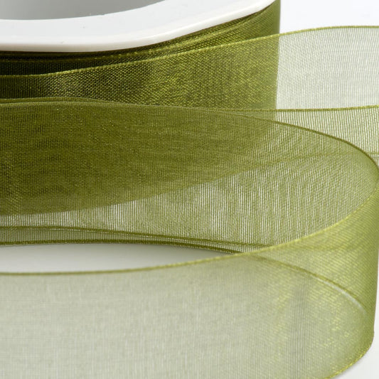 Moss Green Organza Ribbon