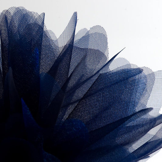 Navy Cristal Tulle Peaked Edge Organza Tulles Pack of 50