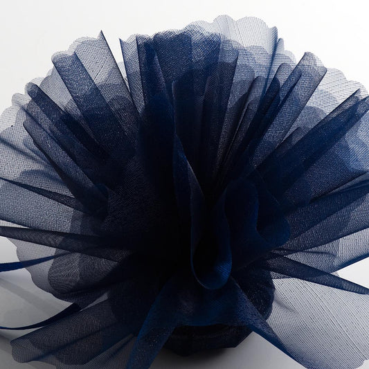 Navy Cristal Tulle Scalloped Edge Organza Tulles Pack of 50