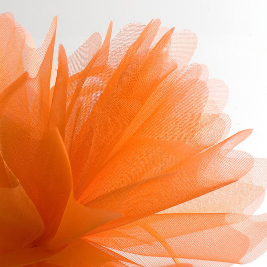 Orange Cristal Tulle Peaked Edge Organza Tulles Pack of 50
