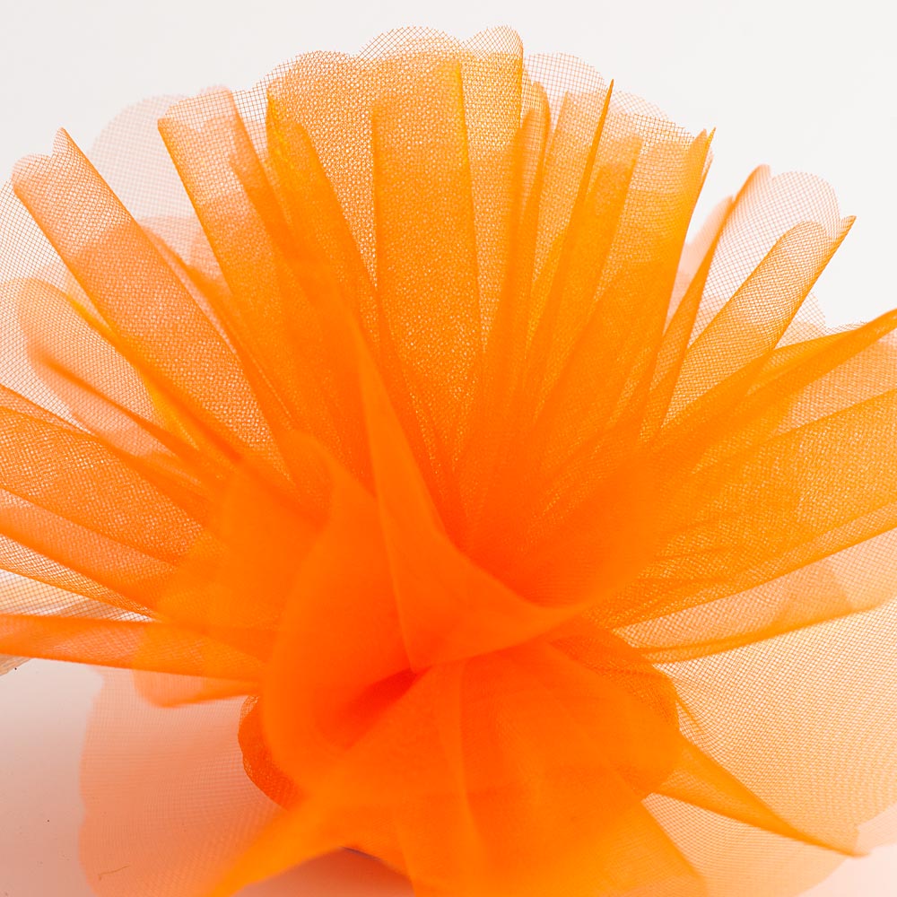 Orange Cristal Tulle Scalloped Edge Organza Tulles Pack of 50