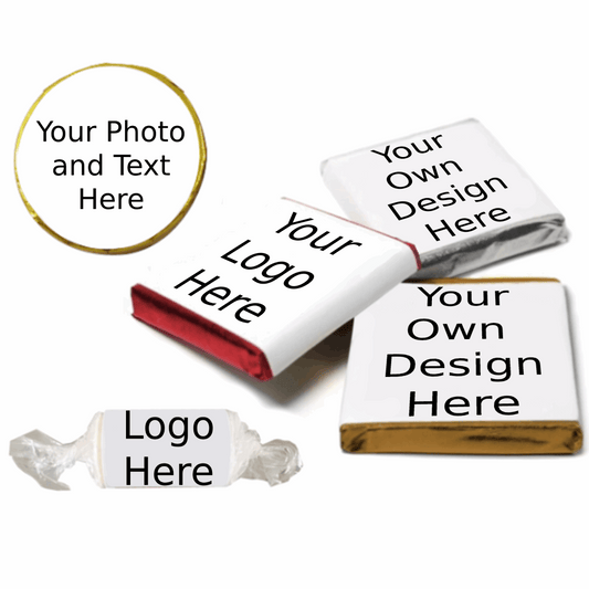 Personalised Own Design Custom Chocolates or Love Heart Rolls Add Own Image Logo and Text