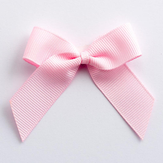 Pale Baby Pink 5cm Grosgrain Bows - Self Adhesive
