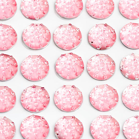 Pale Pink Sparkle Encrusted Jewels 10mm Sheet of 50