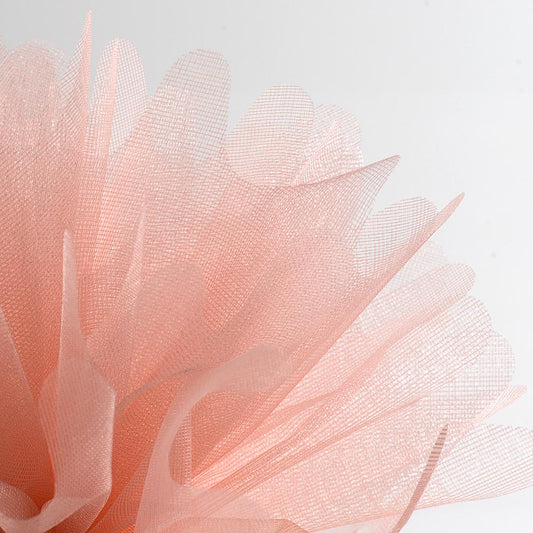 Peach Cristal Tulle Peaked Edge Organza Tulles Pack of 50