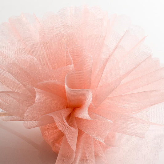 Peach Cristal Tulle Scalloped Edge Organza Tulles Pack of 50