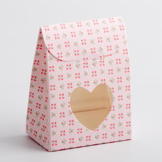 Pink Bloom Purse with Heart Shaped Window 60x35x80 - Perfect Tables