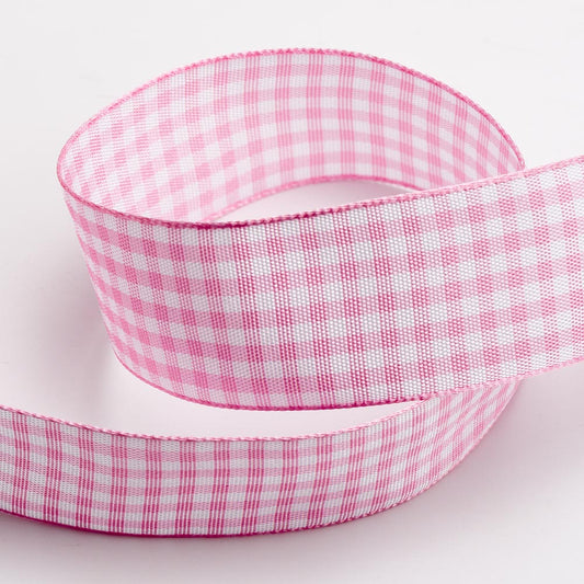 Pink Gingham Ribbon