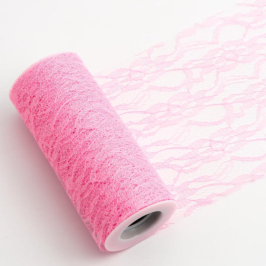 Pink Lace 15cm 10 Metre Roll