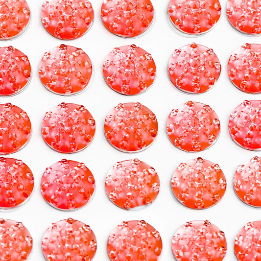 Pink Sparkle Encrusted Jewels 10mm Sheet of 50