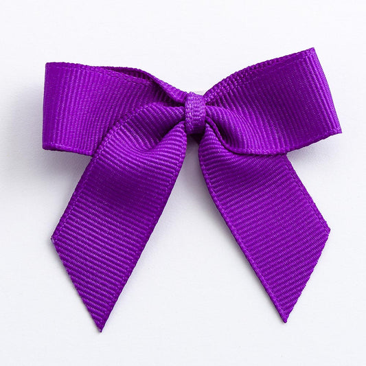 Purple 5cm Grosgrain Bows - Self Adhesive