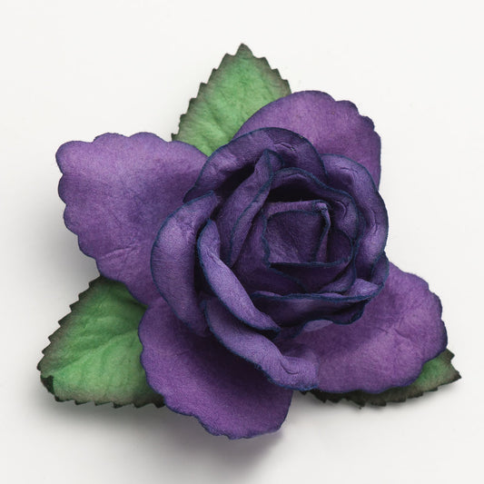 Purple Large Open Paper Roses
