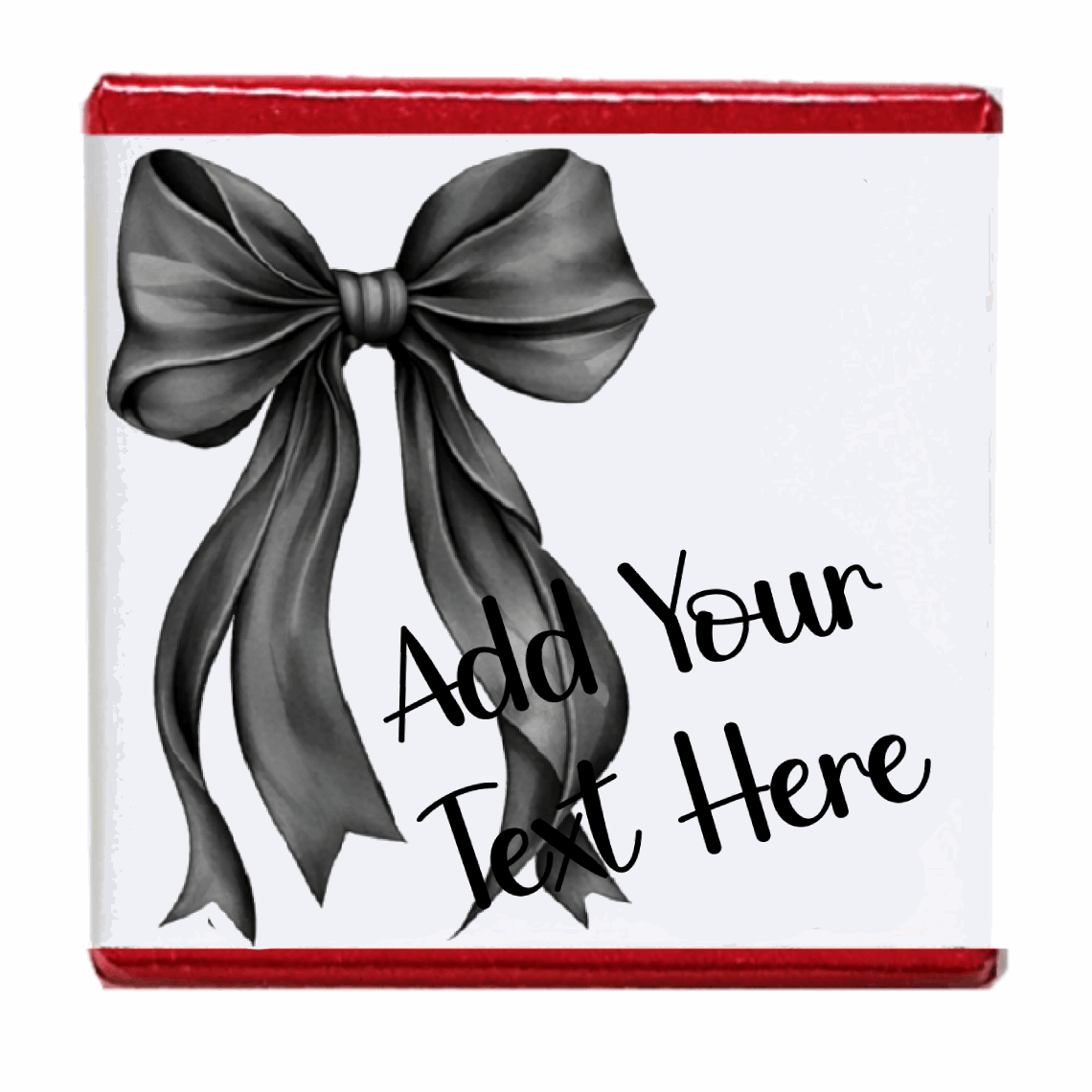 Personalised Chocolate Party Favours and Love Heart Rolls - Black Bow