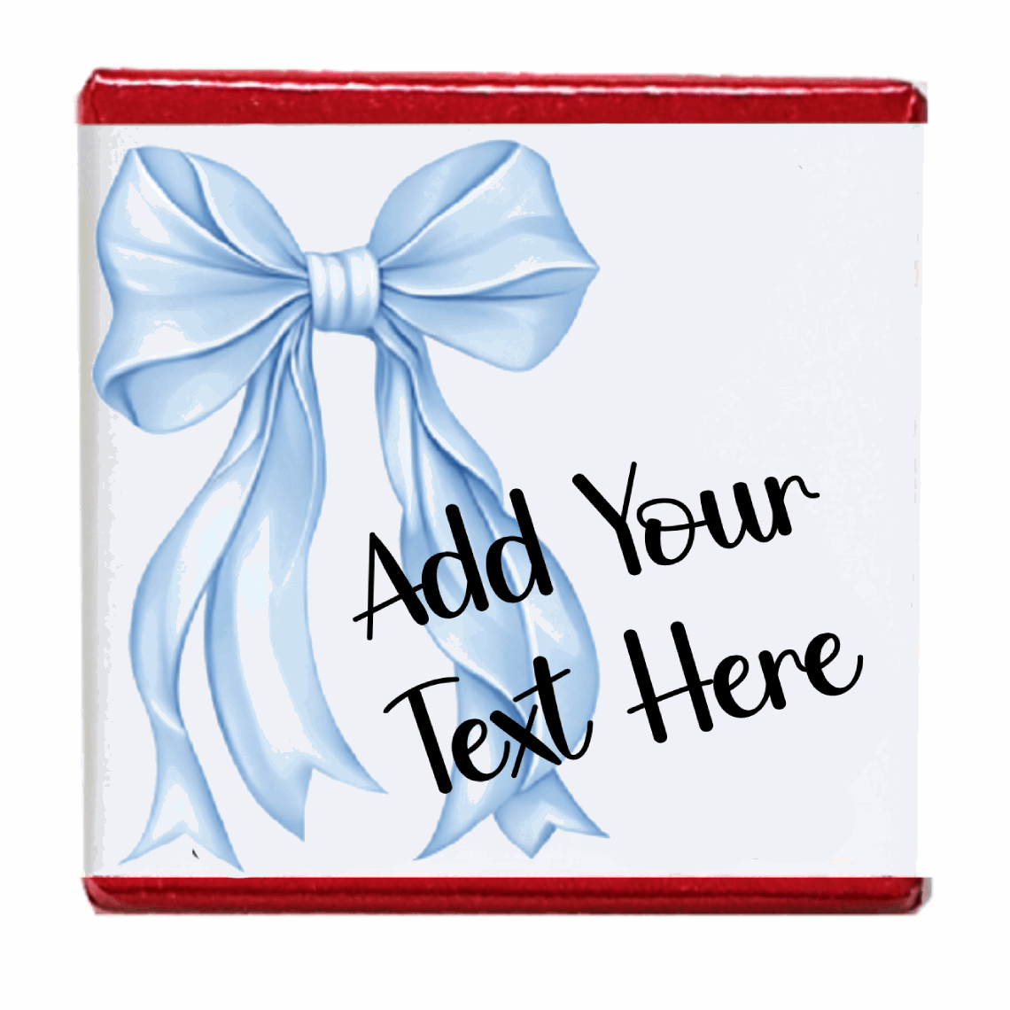 Personalised Chocolate Party Favours and Love Heart Rolls - Baby Blue Bow