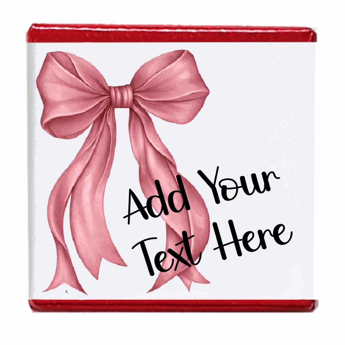 Personalised Chocolate Party Favours and Love Heart Rolls - Dusky Pink Bow