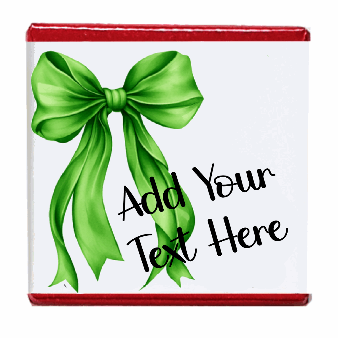 Personalised Chocolate Party Favours and Love Heart Rolls - Emerald Bow