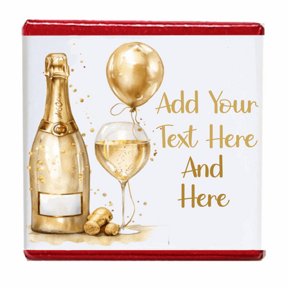 Personalised Chocolate Party Favours and Love Heart Rolls - Champagne Gold Balloon