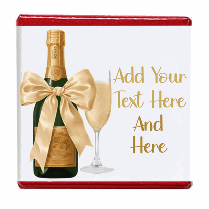 Personalised Chocolate Party Favours and Love Heart Rolls - Champagne Gold Bow
