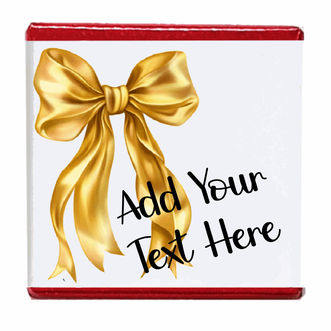 Personalised Chocolate Party Favours and Love Heart Rolls - Gold Bow