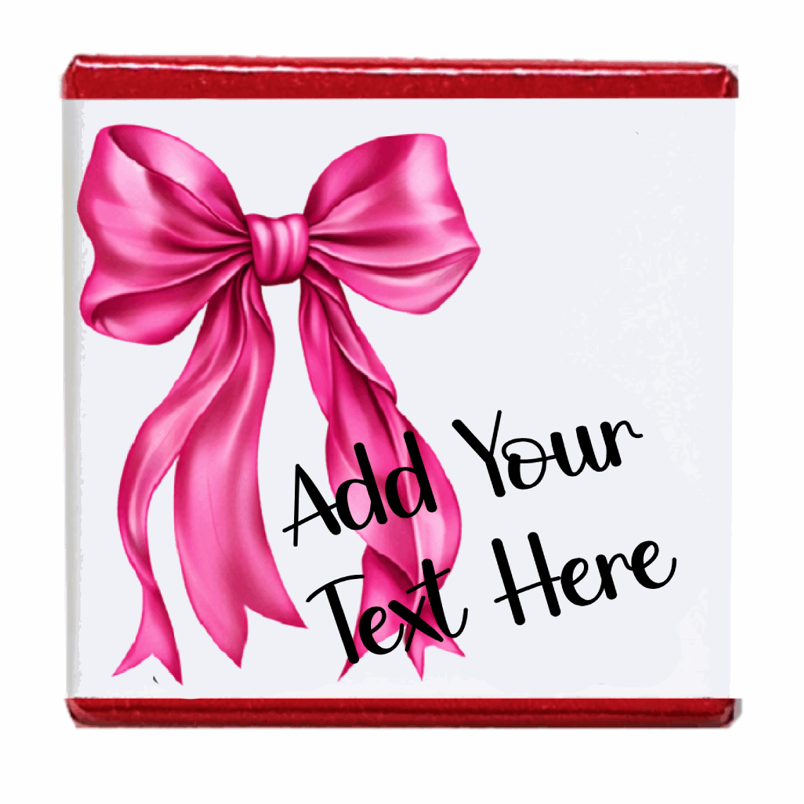 Personalised Chocolate Party Favours and Love Heart Rolls - Hot Pink Bow