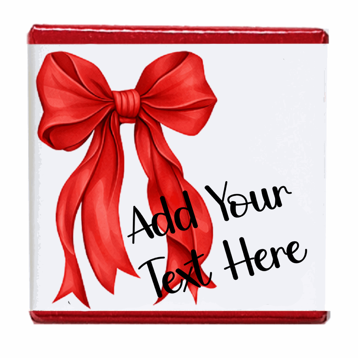 Personalised Chocolate Party Favours and Love Heart Rolls - Red Bow