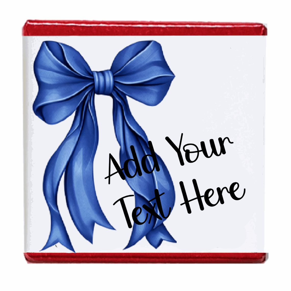 Personalised Chocolate Party Favours and Love Heart Rolls - Royal Blue Bow