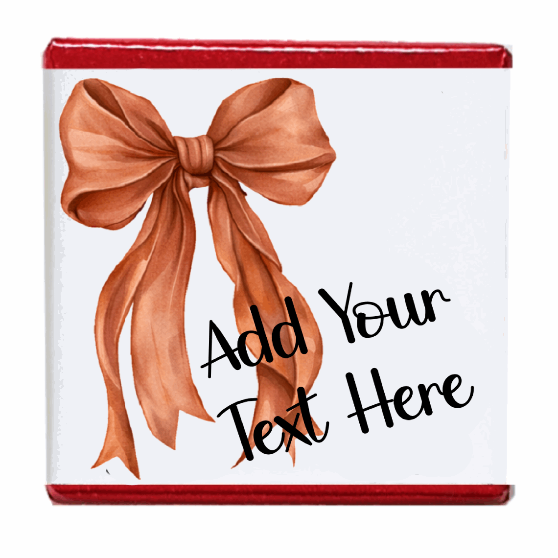 Personalised Chocolate Party Favours and Love Heart Rolls - Rust Bow