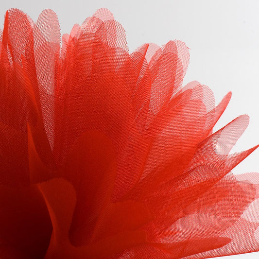 Red Cristal Tulle Peaked Edge Organza Tulles Pack of 50