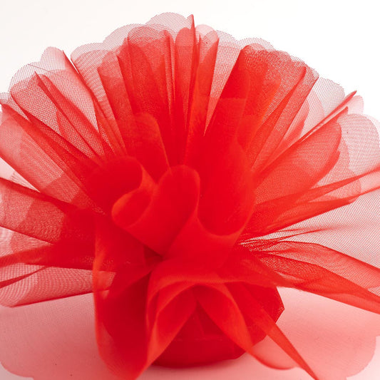 Red Cristal Tulle Scalloped Edge Organza Tulles Pack of 50