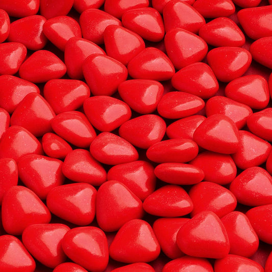 Red Mini Heart Chocolate Dragees