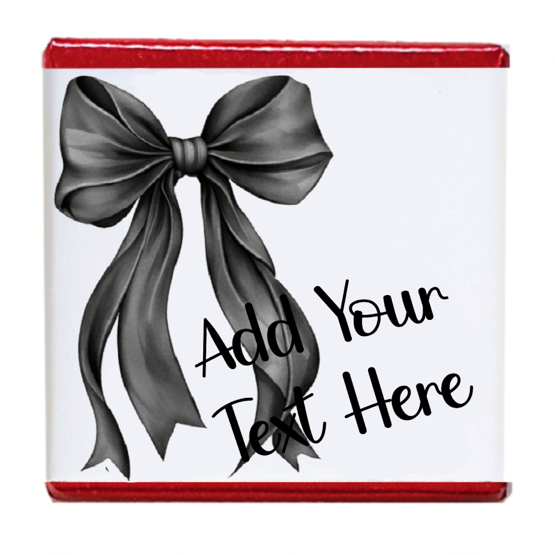 Personalised Chocolate Party Favours and Love Heart Rolls - Black Bow