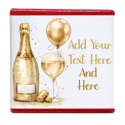Personalised Chocolate Party Favours and Love Heart Rolls - Champagne Gold Balloon