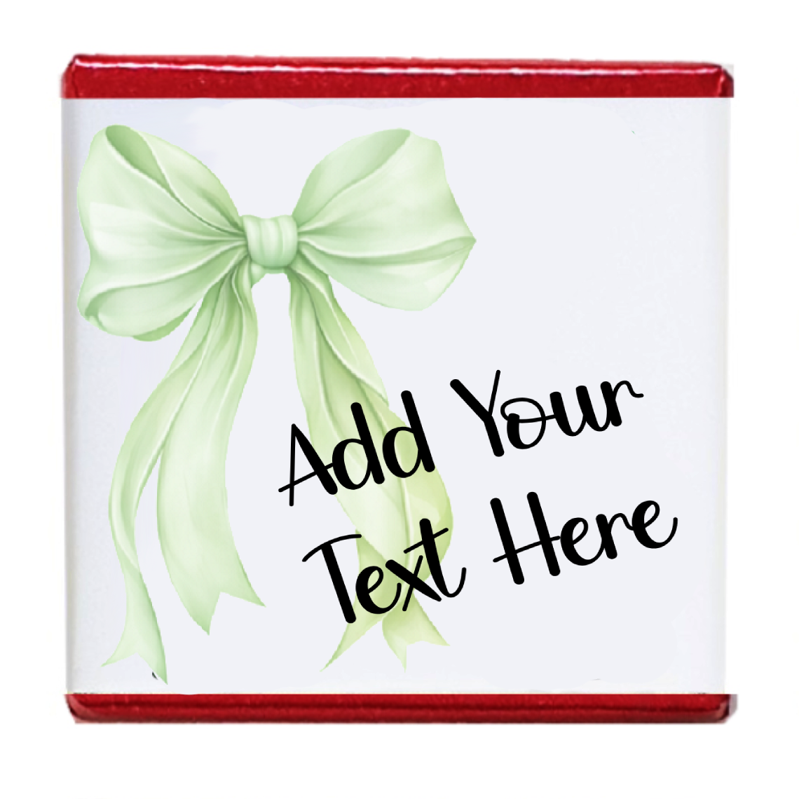 Personalised Chocolate Party Favours and Love Heart Rolls - Mint Bow