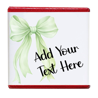 Personalised Chocolate Party Favours and Love Heart Rolls - Mint Bow
