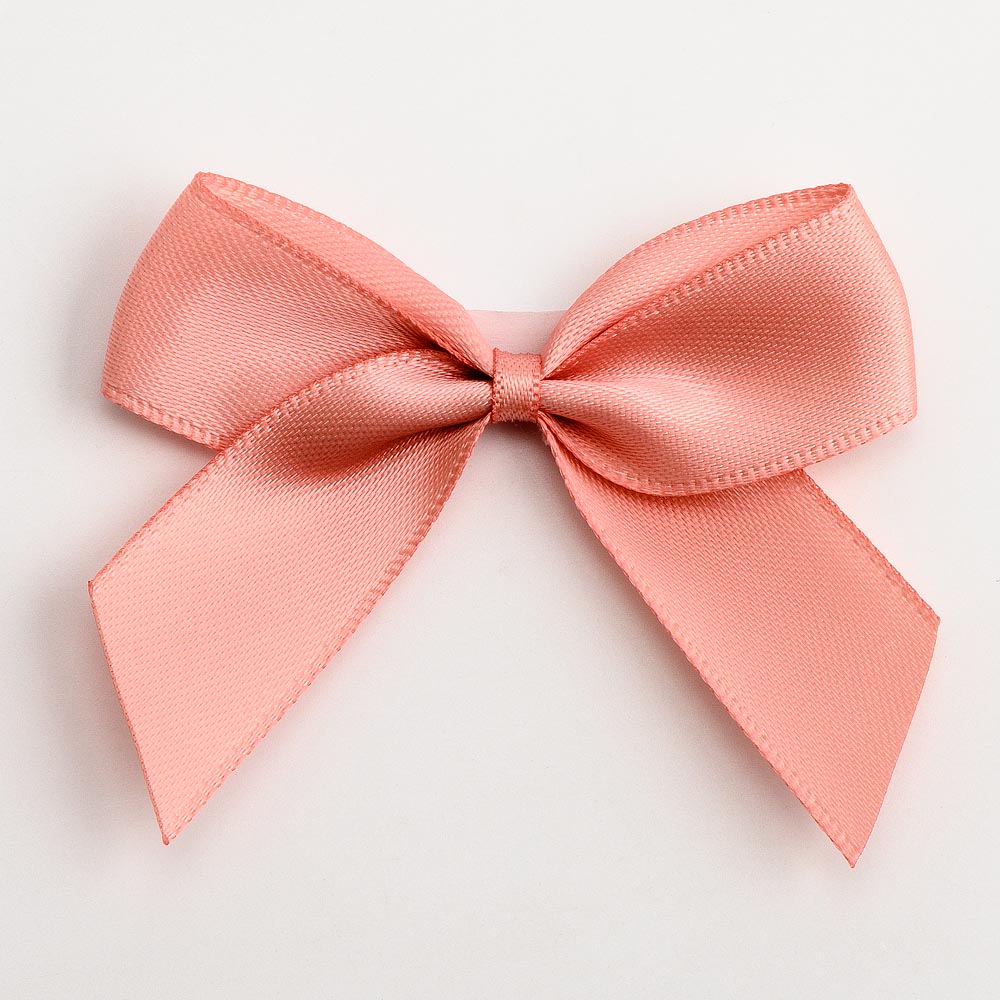 Rose Gold 5cm Satin Bows - Self Adhesive