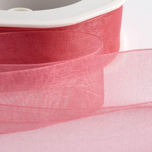 Rose Pink Organza Ribbon