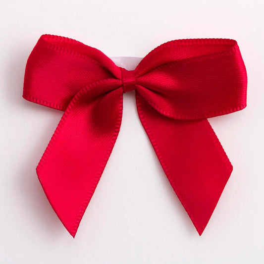 Ruby 5cm Satin Bows - Self Adhesive