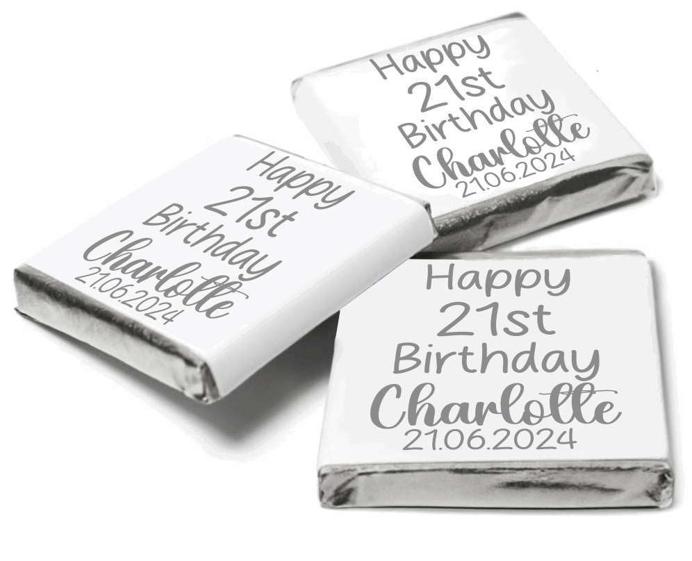 Personalised Written Chocolate Neapolitan Sweets for Birthdays, Weddings, Anniversary, Baby Shower, Christmas etc Custom Text