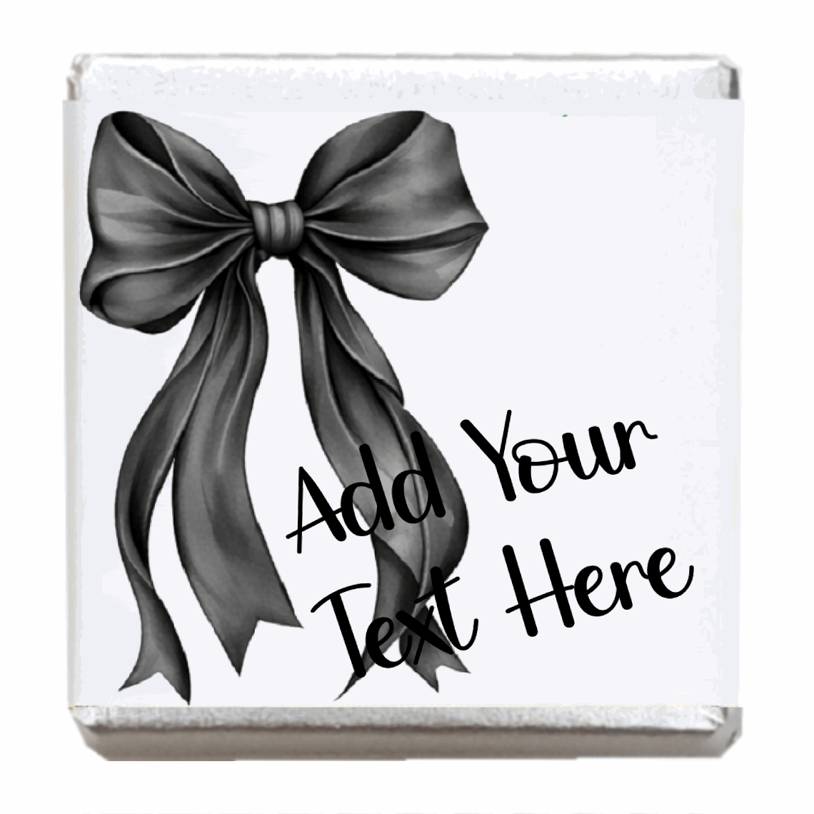Personalised Chocolate Party Favours and Love Heart Rolls - Black Bow