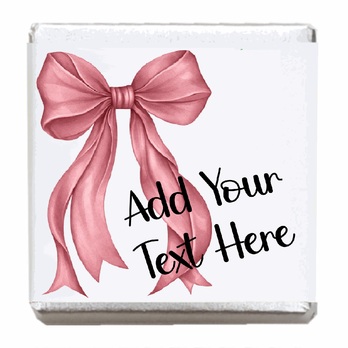 Personalised Chocolate Party Favours and Love Heart Rolls - Dusky Pink Bow