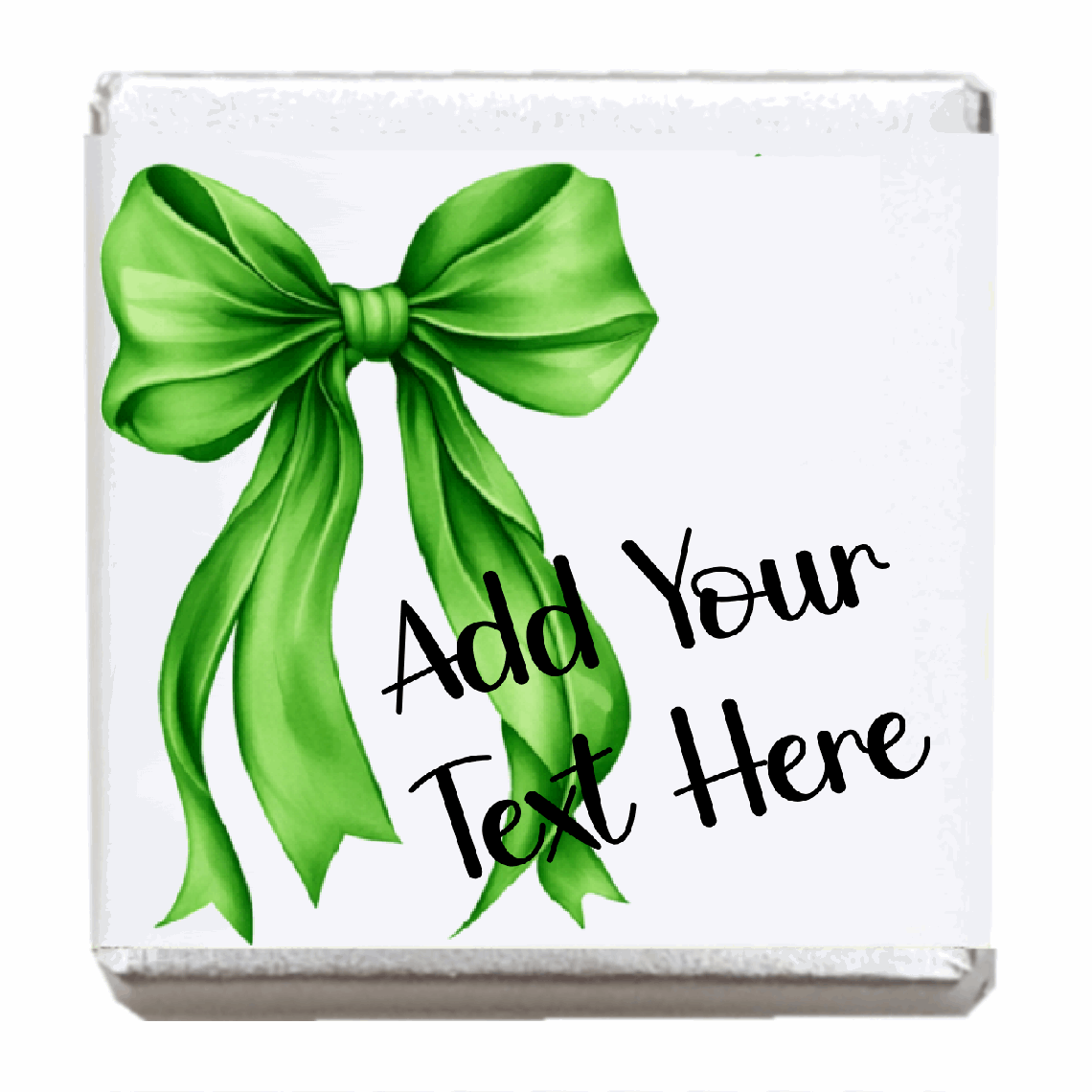 Personalised Chocolate Party Favours and Love Heart Rolls - Emerald Bow