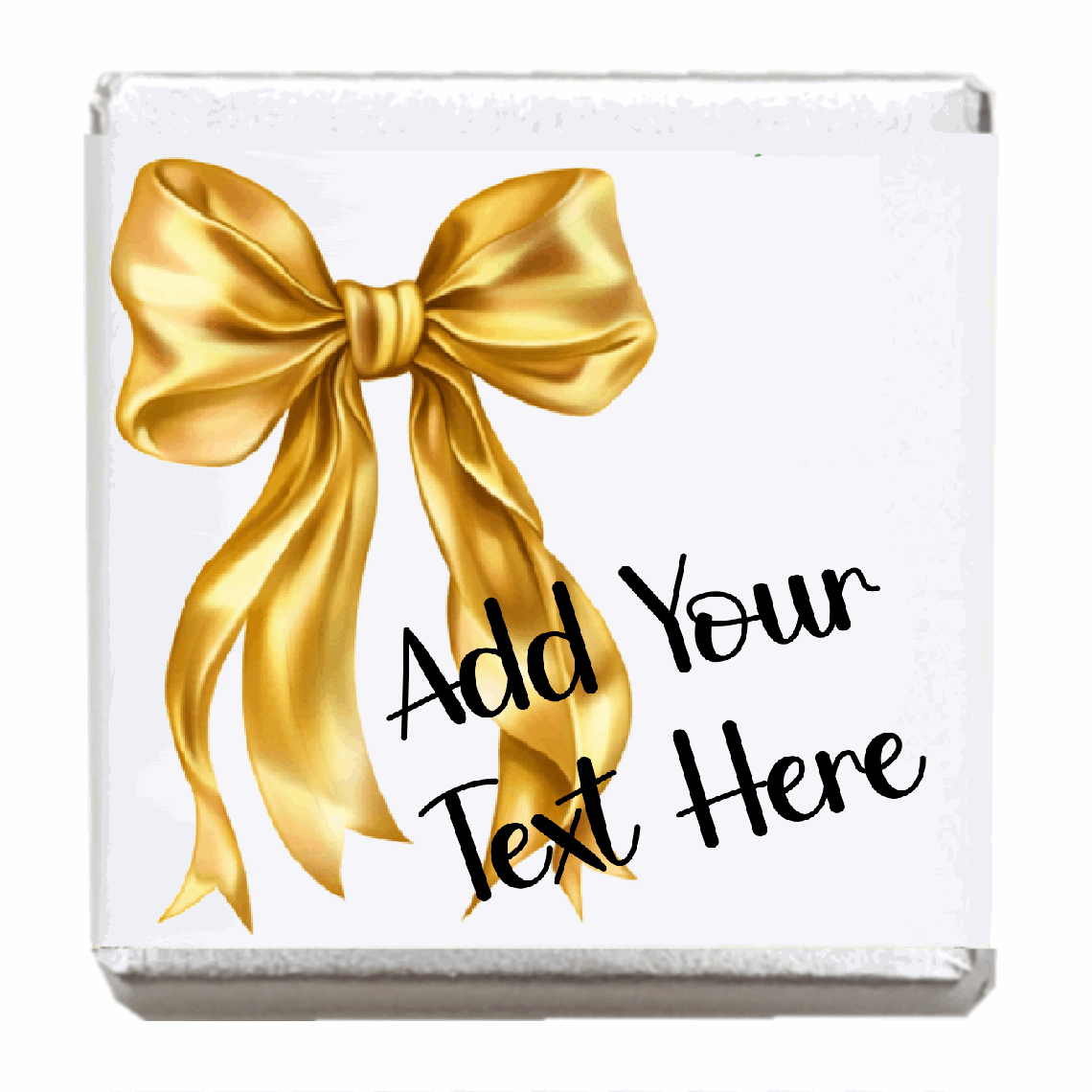 Personalised Chocolate Party Favours and Love Heart Rolls - Gold Bow