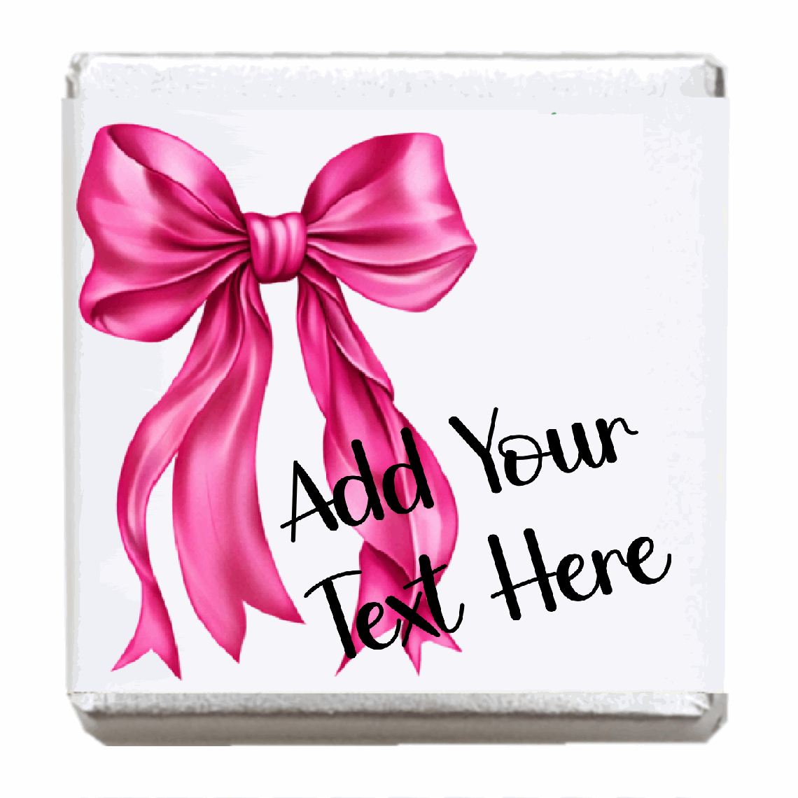 Personalised Chocolate Party Favours and Love Heart Rolls - Hot Pink Bow