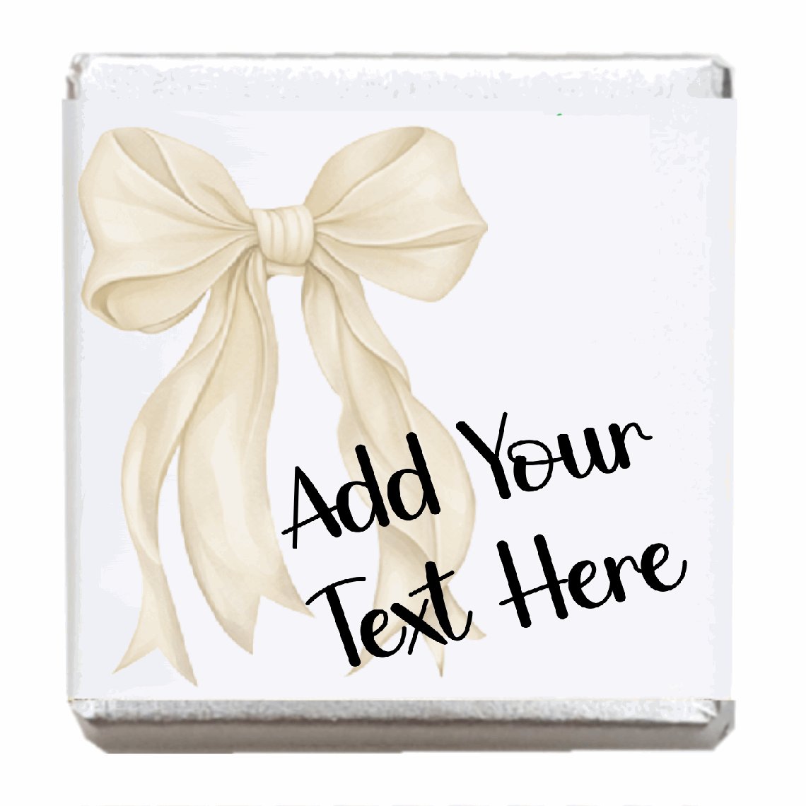 Personalised Chocolate Party Favours and Love Heart Rolls - Ivory Bow