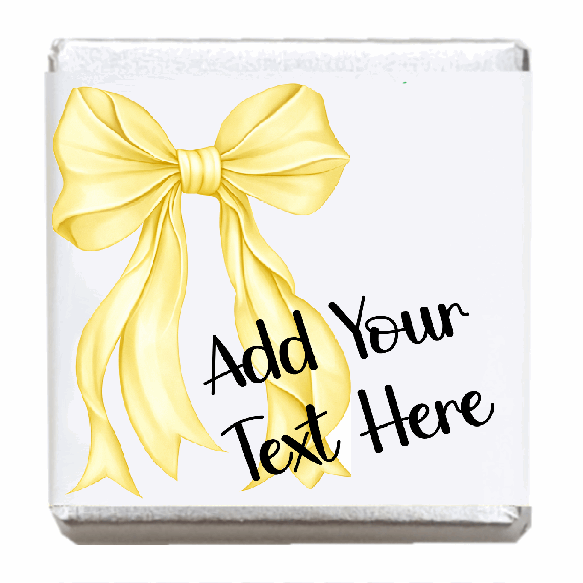 Personalised Chocolate Party Favours and Love Heart Rolls - Lemon Bow