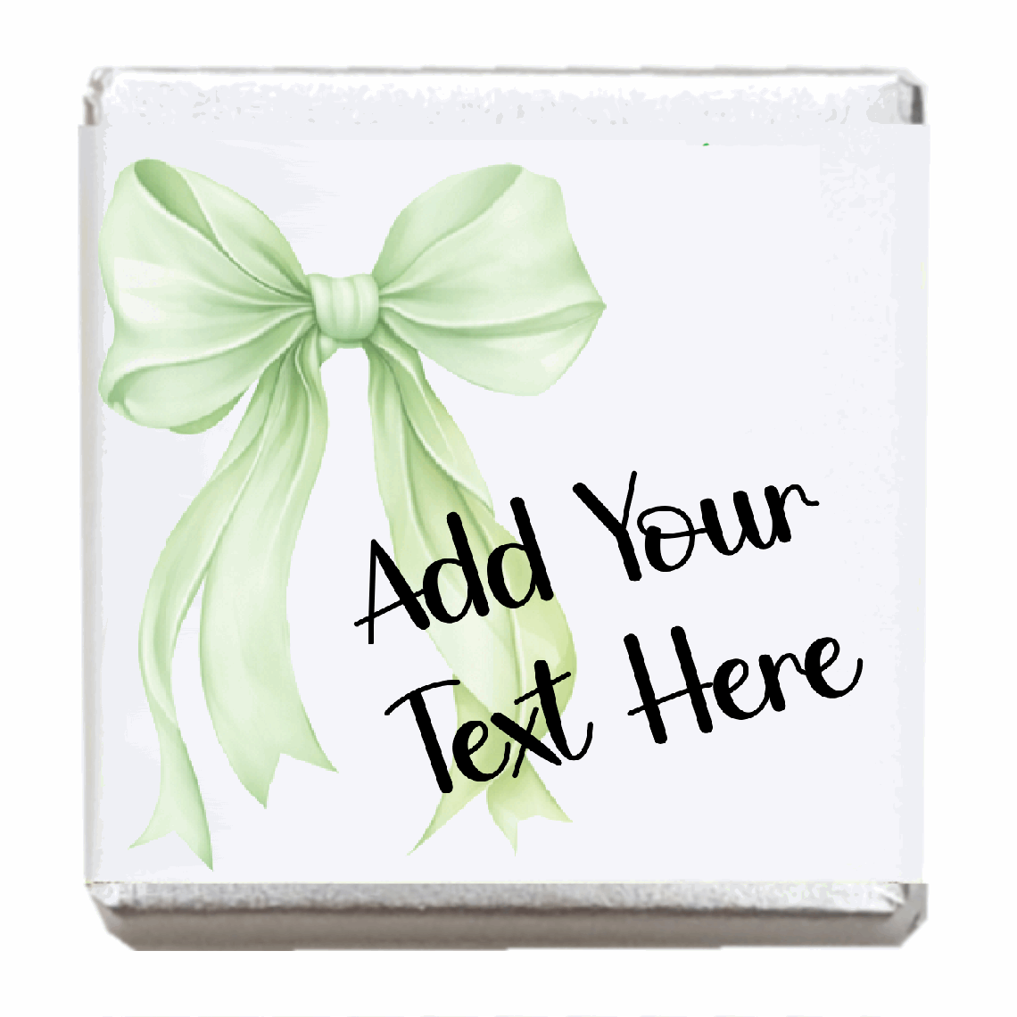 Personalised Chocolate Party Favours and Love Heart Rolls - Mint Bow
