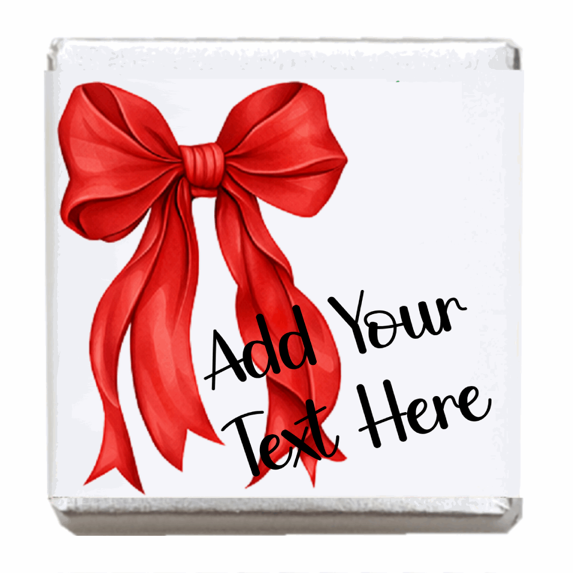 Personalised Chocolate Party Favours and Love Heart Rolls - Red Bow
